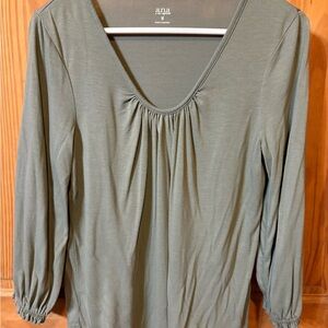 a.n.a Sage Green Long Sleeve Top
